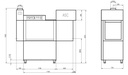 PL Korbtransportspülmaschine Asc, 1850 x 790 x 1875 mm