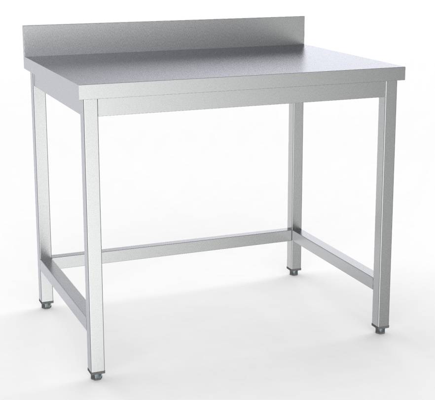 700 Arbeitstisch mit Unterbau aus Edelstahl, 800 x 700 x 850 mm