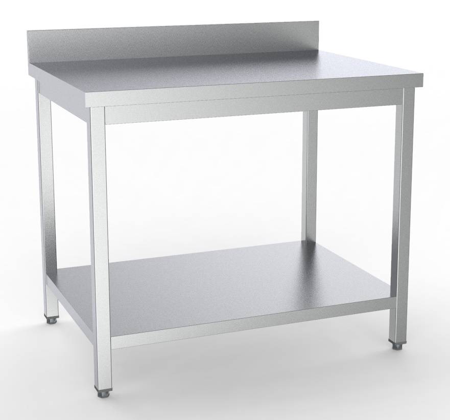 700 Arbeitstisch mit Grundboden aus Edelstahl, 1800 x 700 x 850 mm