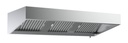 1100 Wandhauben 2000 aus Edelstahl, 2000 x 1100 x 400 mm