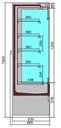 Wandkühlung Jamie 1.3, 1310 x 665 x 1920 mm, schwarz