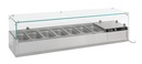 Aufsatzvitrine GN 1/ 1/4 aus Edelstahl, 1600 x 335 x 435 mm