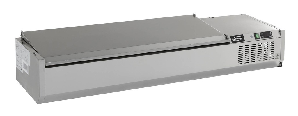 Aufsatzvitrine Deckel GN 1/4 aus Edelstahl, 2000 x 335 x 225 mm