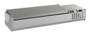 Aufsatzvitrine Deckel GN 1/3 aus Edelstahl, 1500 x 395 x 225 mm