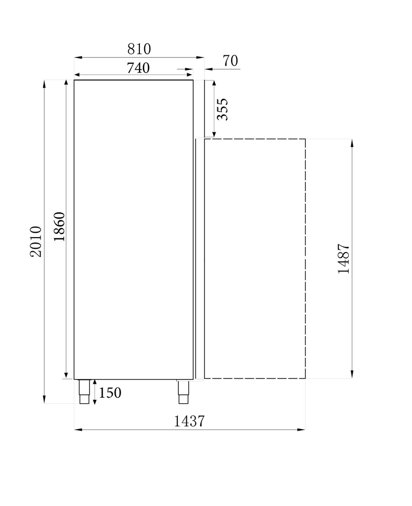 Tiefkuhlschrank +Alu Statisch aus Edelstahl, 600 L