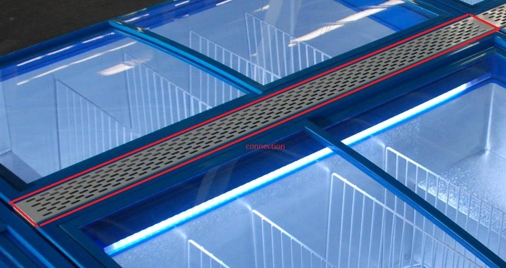Tiefkühltruhe Verbindung 1650 für 7450.1015, 1646 mm
