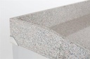 Pizzatisch 3 Türen aus Edelstahl, 1400 x 700 x 1020 mm