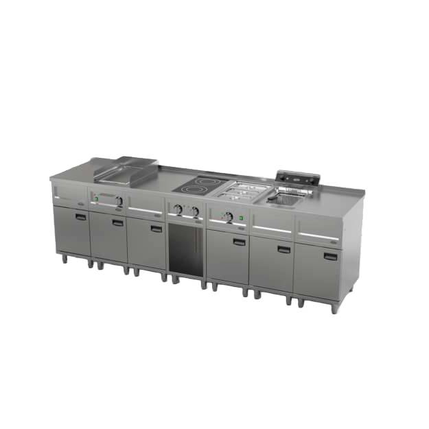 Elektro Friteuse aus Edelstahl, 1 x 12 L, 6 kW, 400 x 700 x 850 mm