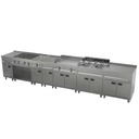 Elektro Friteuse aus Edelstahl, 2 x 12 L, 2 x 6 kW, 800 x 700 x 850 mm