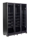 Kühlschrank 3 Glastüren, 1600 x 600 x 2100 mm, schwarz