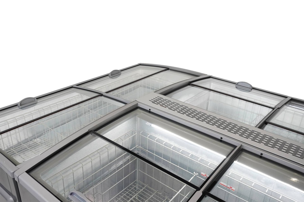 Supermarkt Tiefkühltruhe Kopf Element Automatische, grau