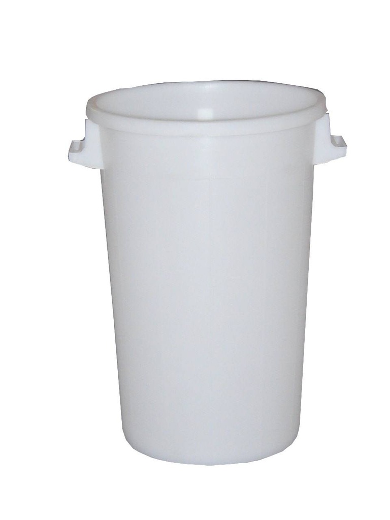 Abfallbehälter, 150 L, 610 x 700 mm, Ø 610 mm, weiß