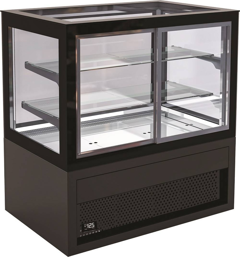 Kühlvitrine, 300 L, 800 x 780 x 1300 mm, schwarz