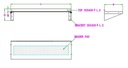 400 Wandborde 1000 aus Edelstahl, 1000 x 400 x 190 mm