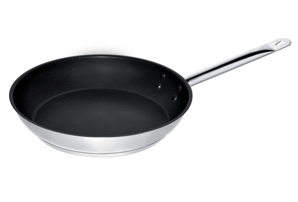 Bratpfanne Teflon aus Edelstahl, 4 L, 320 x 320 x 50 mm