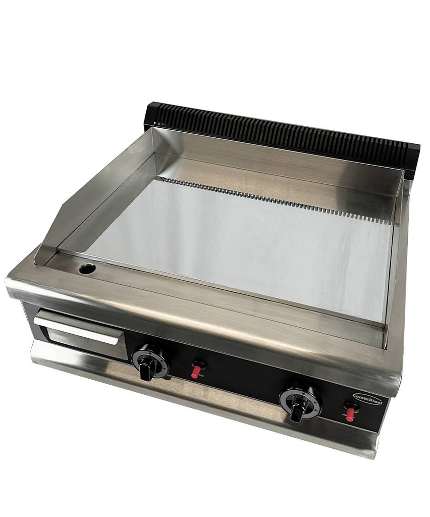 Gas Grillplatte Chrom mit Propan aus Edelstahl, 650 x 575 x 365 mm