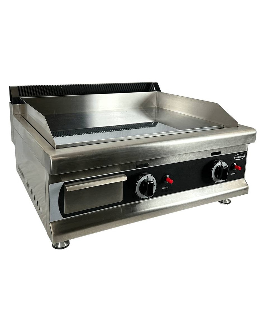 Gas Grillplatte Chrom mit Propan aus Edelstahl, 800 x 575 x 365 mm