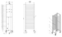 Abräumwagen GN 1/1 20X, 385 x 530 x 1800 mm
