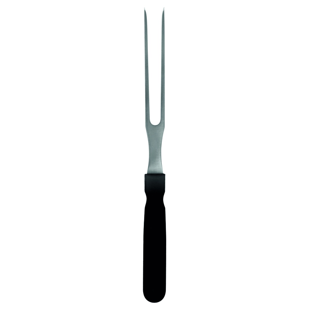 Wurstgabel aus Edelstahl und Polypropylen, 245x16 mm, schwarz