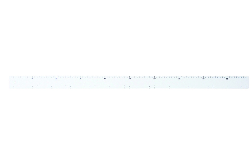 Backlineal aus Polystyrol, 980 x 50 mm, weiß
