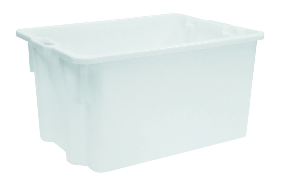 Stapelbehälter aus HDPE, 570 x 415 x 290 mm, weiß