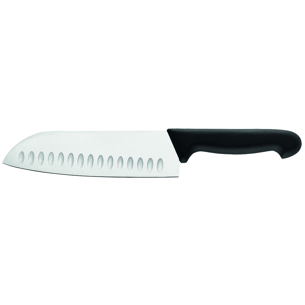 Santoku-Messer aus Edelstahl, 180 mm, schwarz
