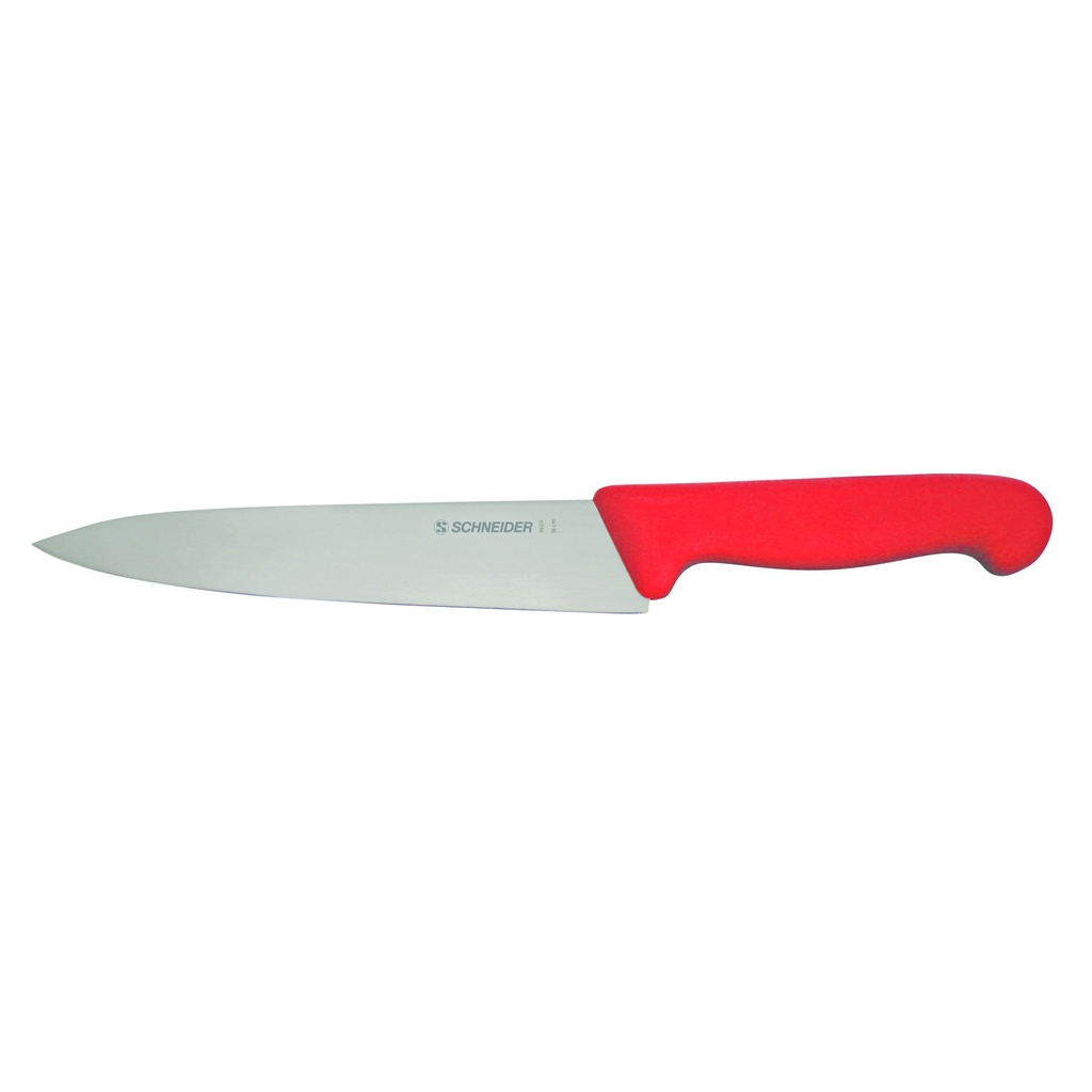 Kochmesser aus Edelstahl, 180 mm, rot
