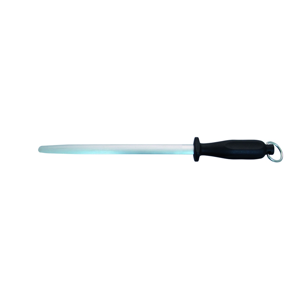 Abziehstahl aus Metall, 250 mm, schwarz