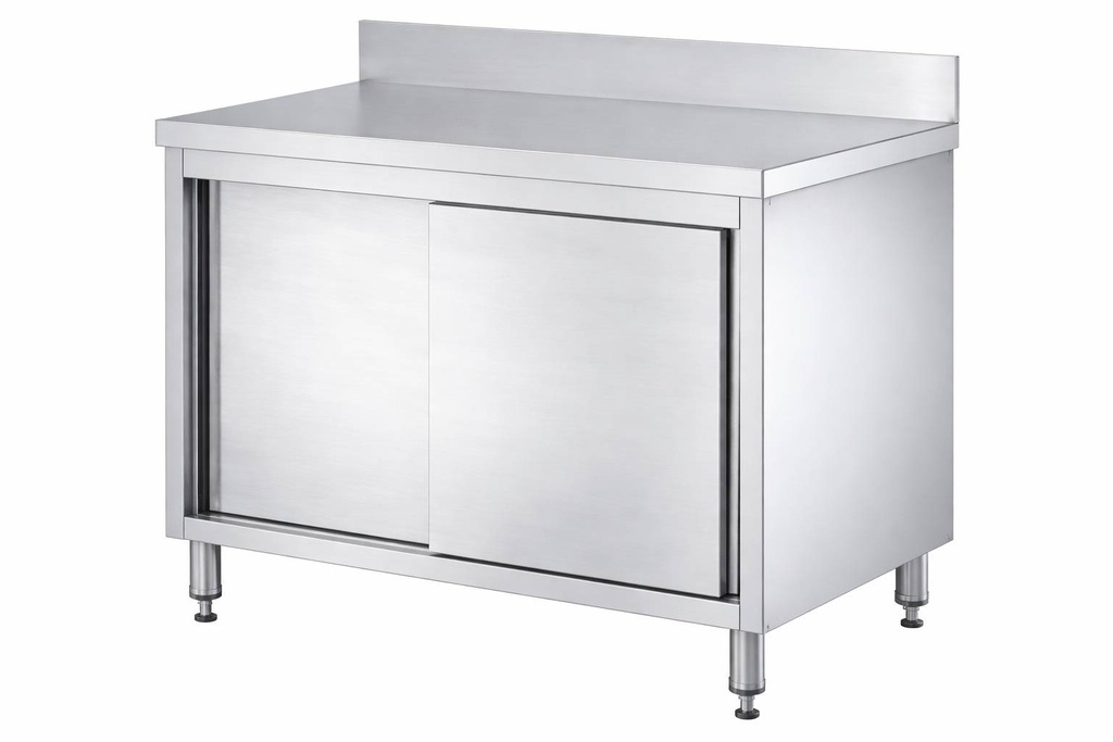 Edelstahl Arbeitsschrank Basic 180x70 mit Aufkantung 100 mm
