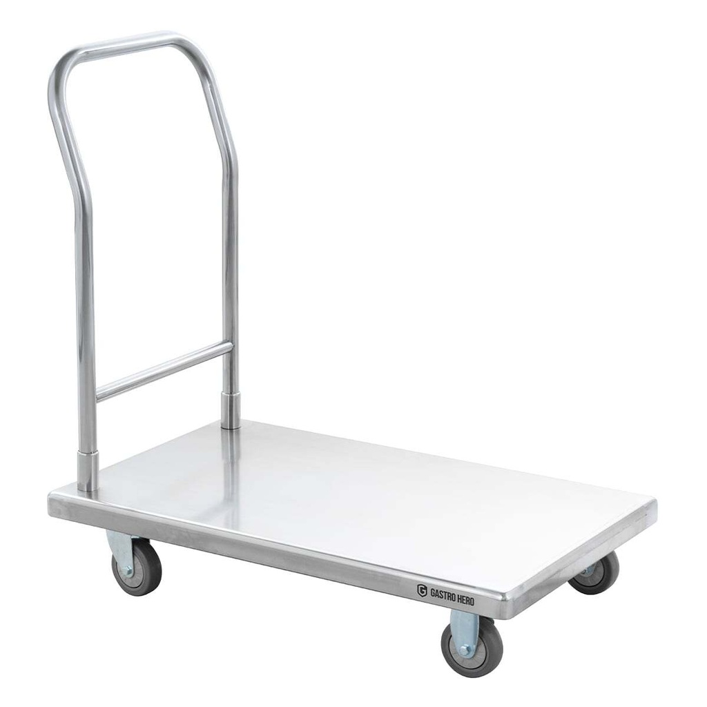 Transportwagen / Plattformwagen FT-A, 90 x 55 x 87 cm, bis 300 kg Traglast, Edelstahl