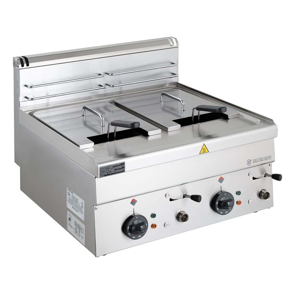 Elektro-Fritteuse Serie 600 - 60/60 - 8+8 Liter Tischgerät - 18 kW