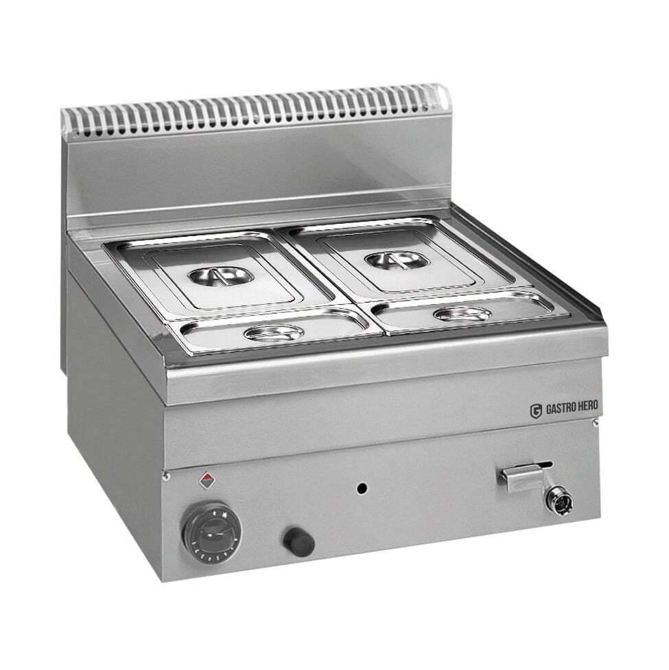Gas Bain-Marie Serie 600 - 60/60 - GN 1/1+1/4+1/4 - Tischgerät - 5 kW