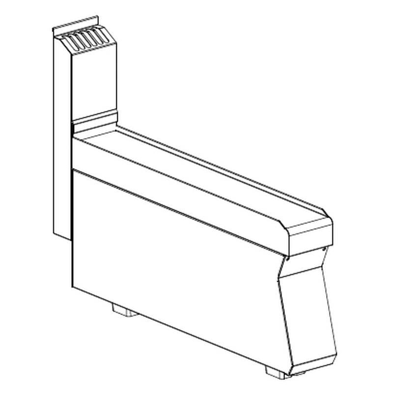 KBS Neutralelement 100 mm breit ohne Schublade
