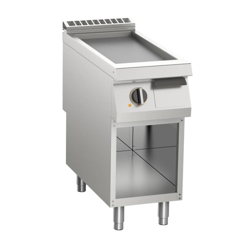 KBS Elektro-Grillplatte glatt verchromt 10,5kW mit 1 Heizzone offener Unterbau