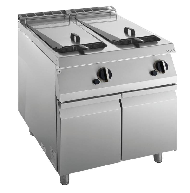 KBS Gas-Fritteuse 2 Becken 23 L Standgerät 42kW