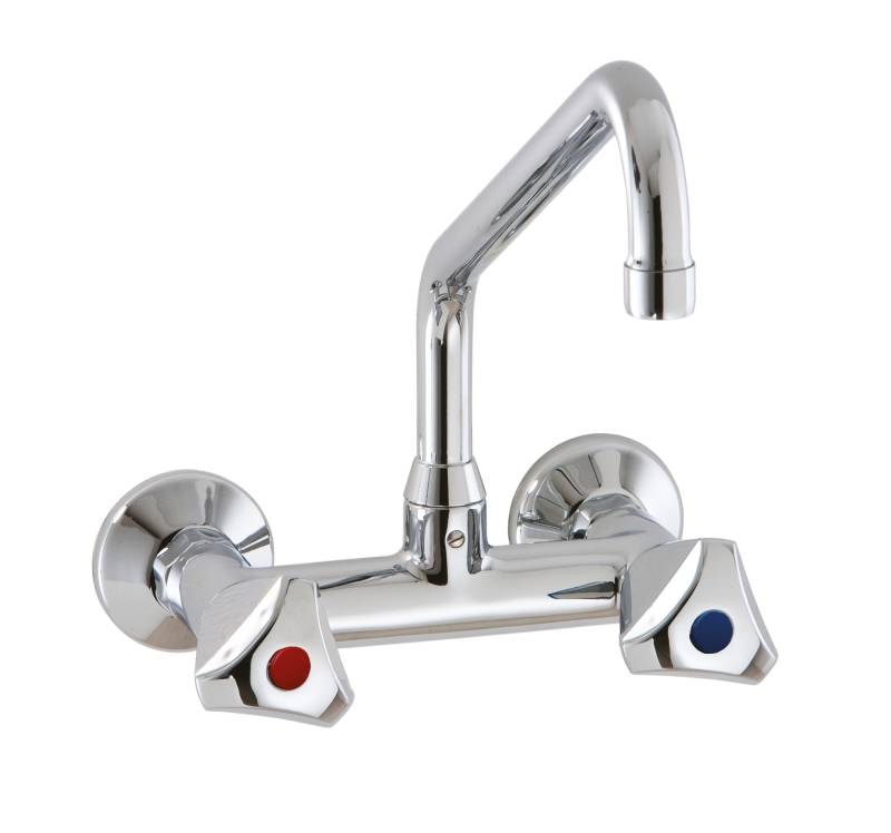KBS STYL Knebel-Mischbatterie mit Schwenkhahn 1/2 Zoll Wasseranschluß
