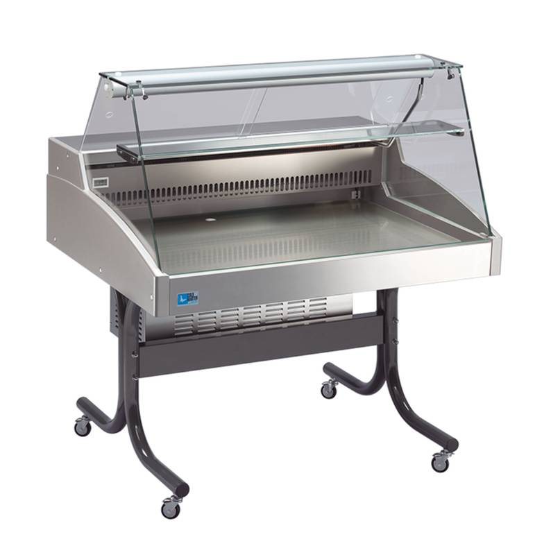 KBS Mehrzweckvitrine Delicious 1500 mit geradem Glasaufbau