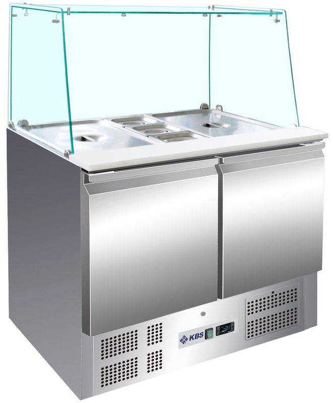 Saladette gerader Glasaufbau KBS 908