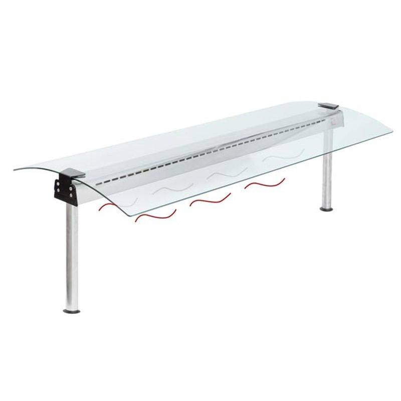 KBS Glasaufbau beidseitig mit Beleuchtungs- und Heizelement für 5 GN
