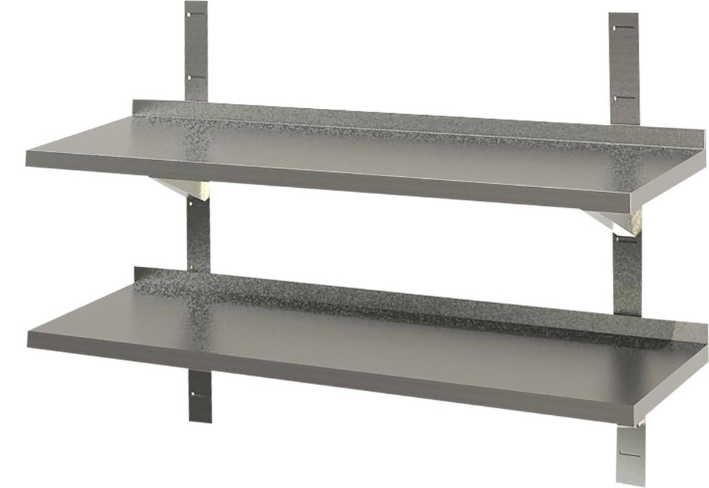 KBS Wandbord 2 Böden mit Aufkantung B 200cm x T 30cm