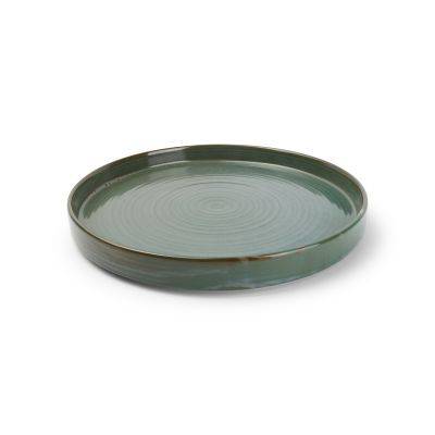 Teller Munduk aus Porzellan, ø 28,5 cm, H 3,5 cm, grün