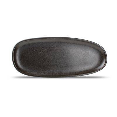 Teller Ceres aus Porzellan, 34 x 14,5 cm, schwarz