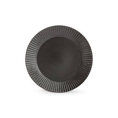 Teller Aurora aus Porzellan, 19,5 cm, schwarz
