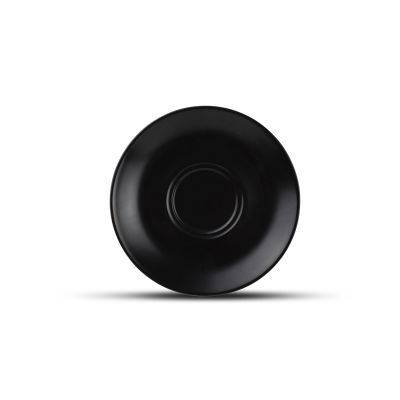 Untertasse Team aus Porzellan, 12 cm, schwarz