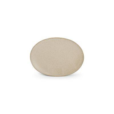 Teller Cirro aus Porzellan, 24 x 17 cm, beige