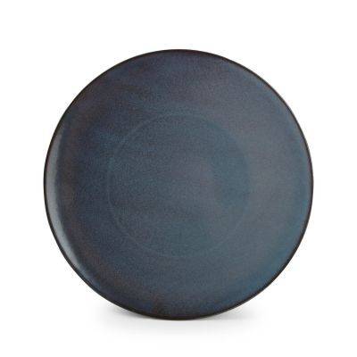 Teller Cirro aus Porzellan, 27 cm, dunkelblau