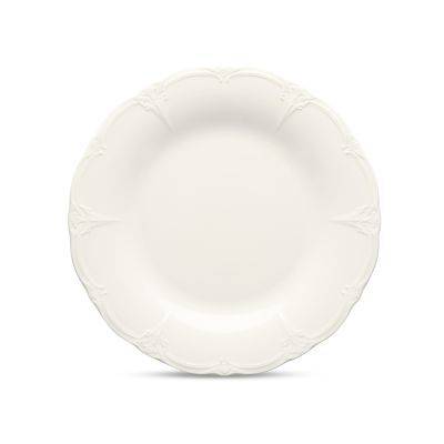 Flacher Teller Retro aus Porzellan, 32 cm, elfenbein