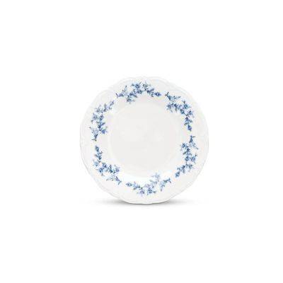 Teller blaue Blume Retro, 21 cm
