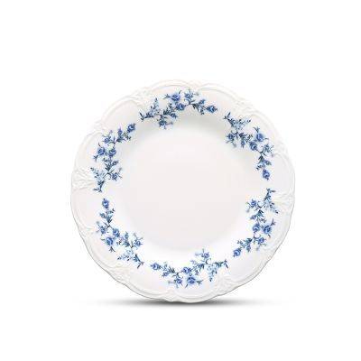 Teller blaue Blume Retro, 32 cm