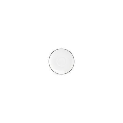 Untertasse schwarzer Rand Basic White, 14,5 cm